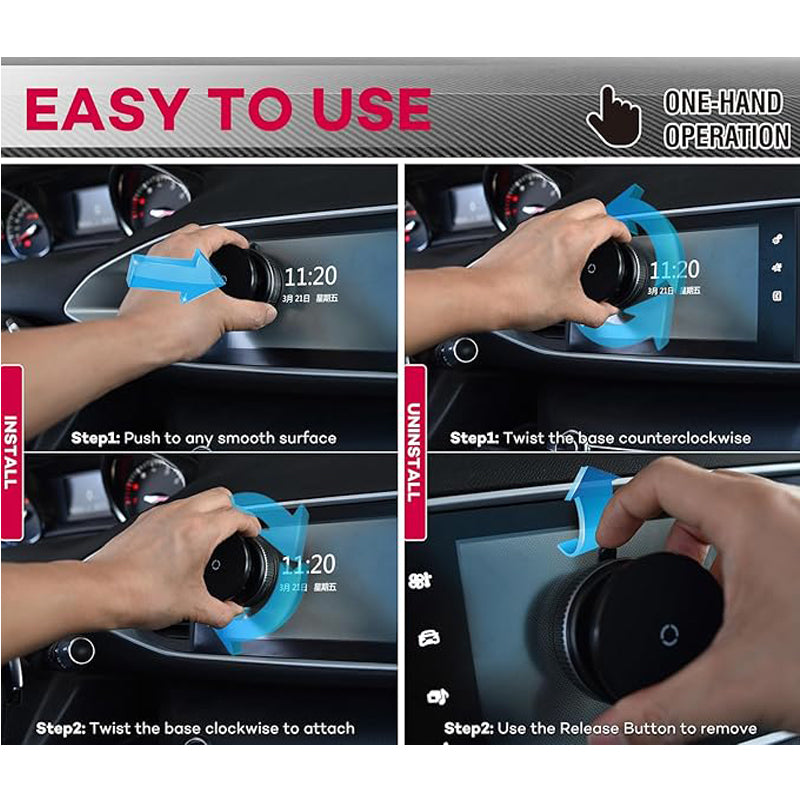 TankGrip™ Vacuum Suction Car Phone Mount — 20X Magnet Hold, 360° Adjustable Dashboard & Windshield Holder