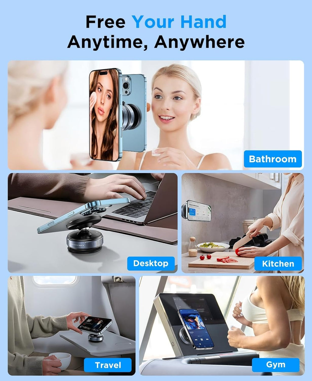 TankGrip™ Vacuum Suction Car Phone Mount — 20X Magnet Hold, 360° Adjustable Dashboard & Windshield Holder