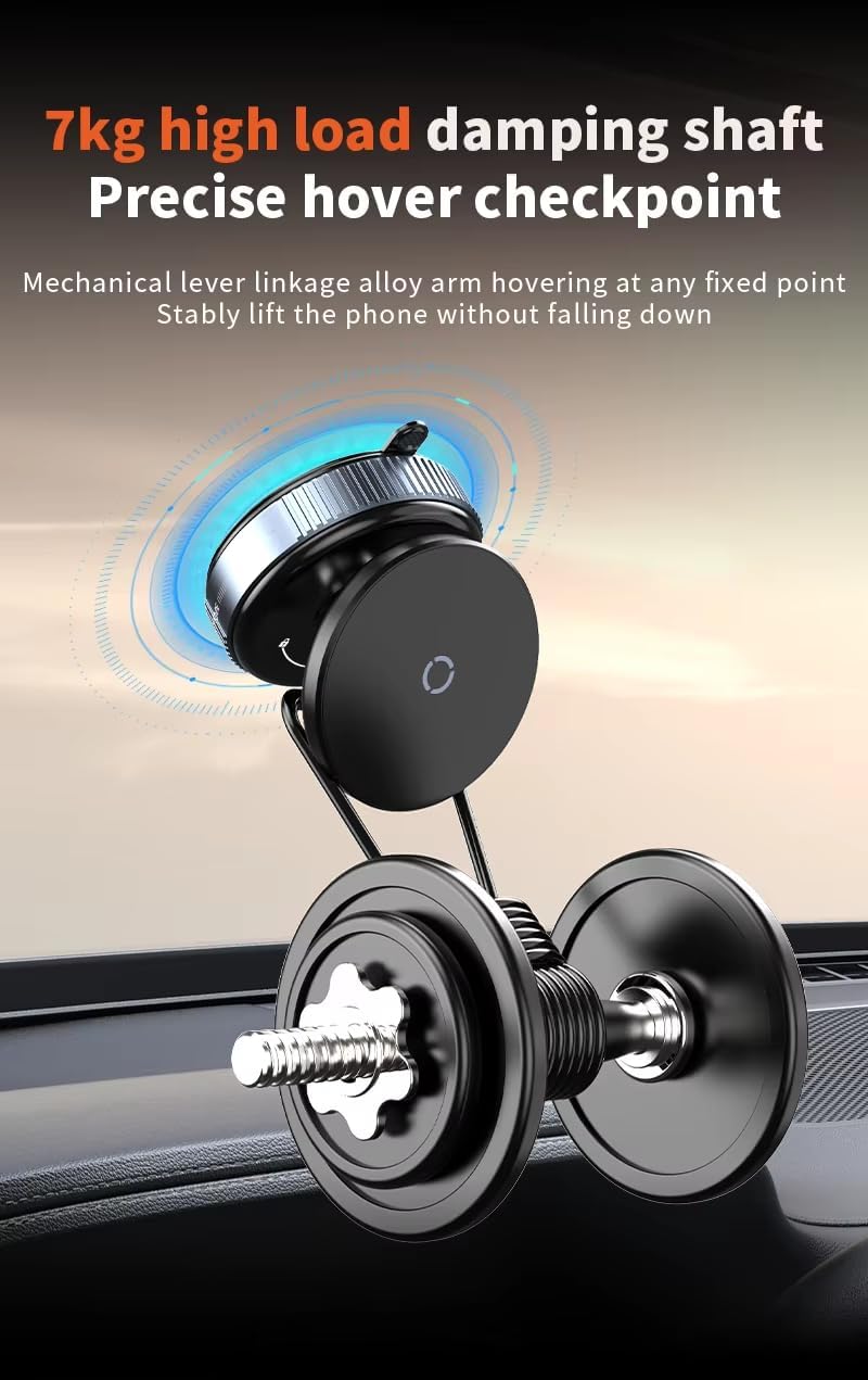 TankGrip™ Vacuum Suction Car Phone Mount — 20X Magnet Hold, 360° Adjustable Dashboard & Windshield Holder